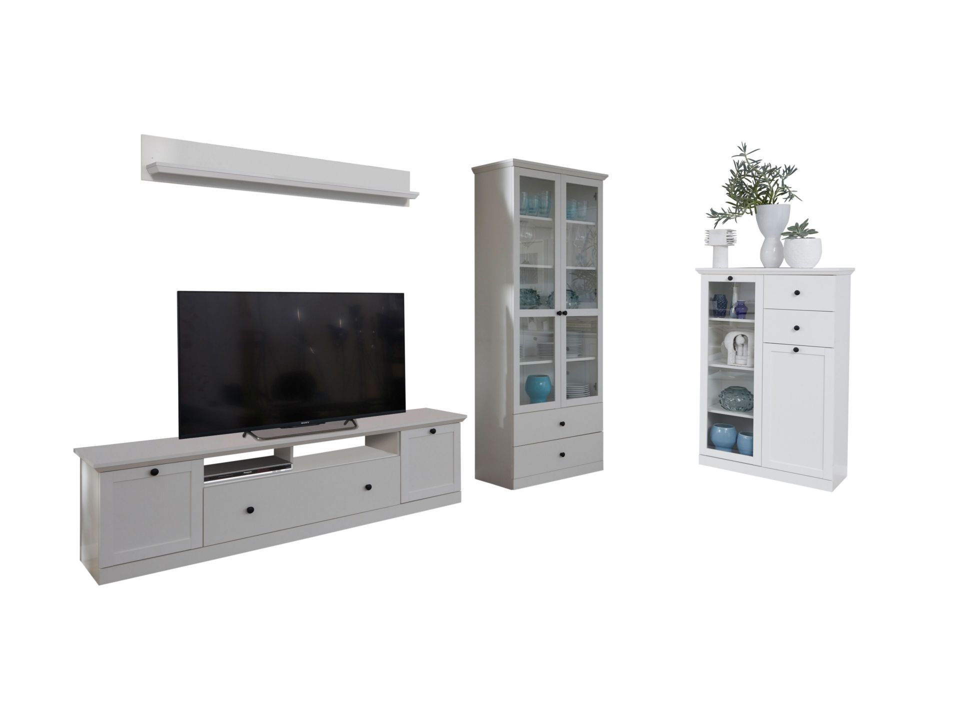 trendteam Brandson Baxter Anbauwand weiß Dekor