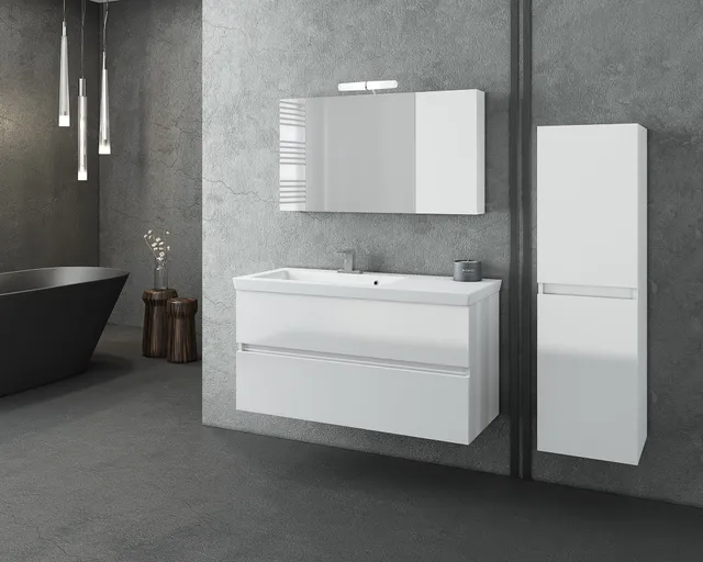 DROP Martinidis LUXUS 100 Badmöbel Weiß 100 cm