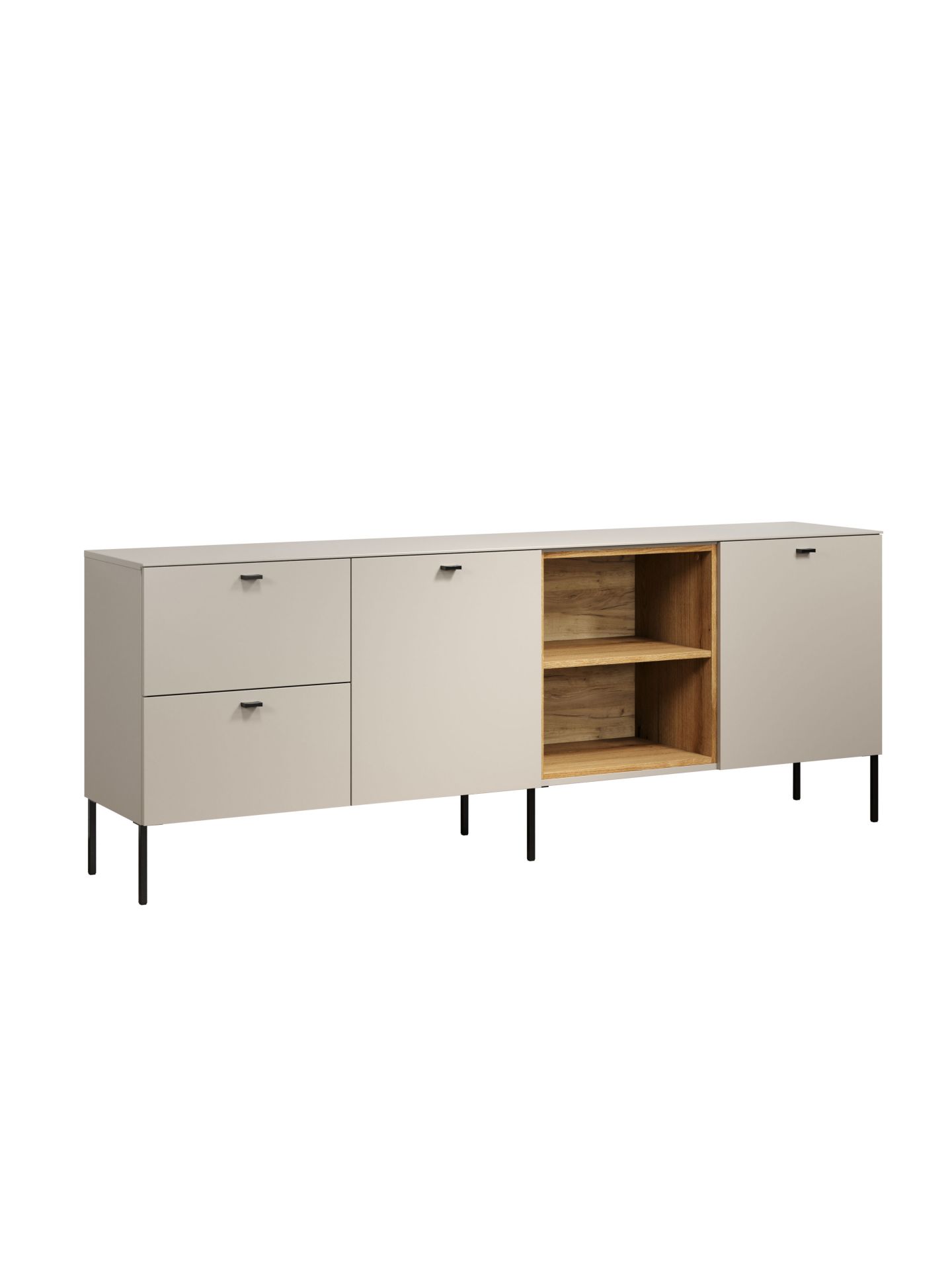 trendteam SaoPaulo Wohnwand 4-tlg Cashmere Evoke Eiche