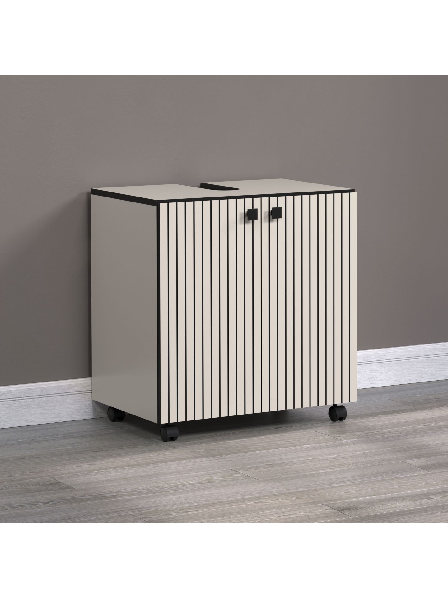 trendteam PureBliss Waschbeckenunterschrank Cashmere Rollen