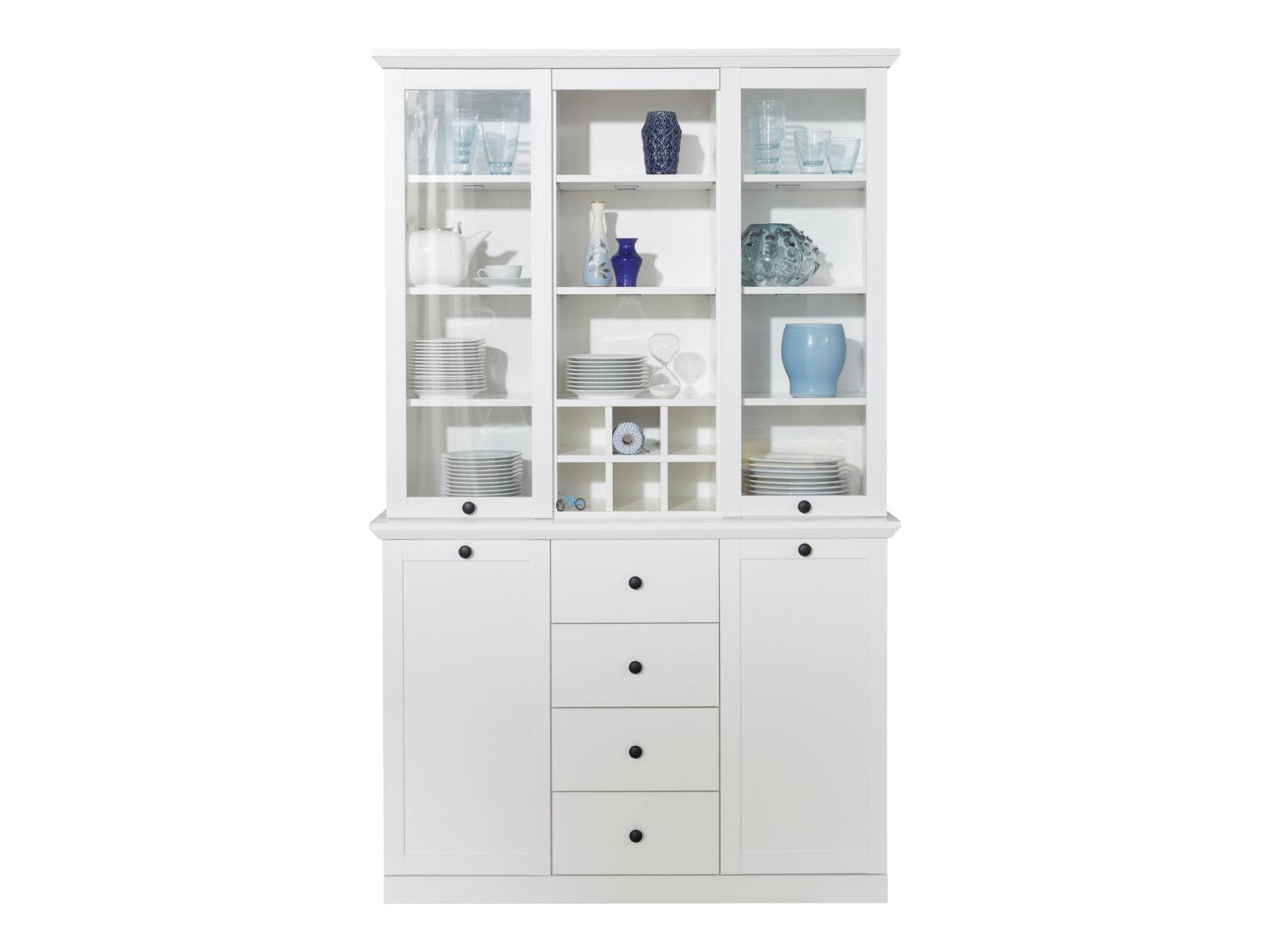 trendteam Brandson Baxter Buffet Set Weiß Dekor