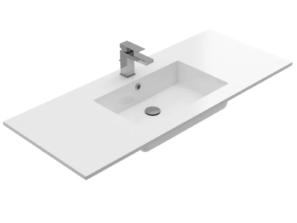 Treos Serie 750 Einbaubecken 1200 x 500 mm weiß glänzend