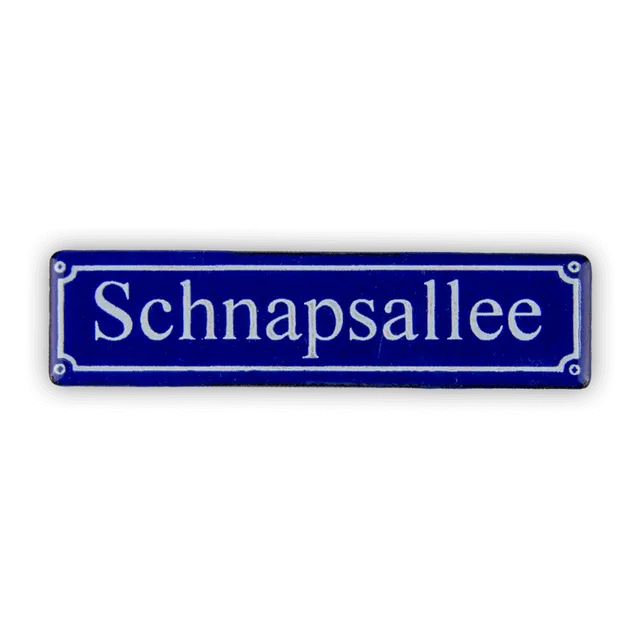 Münder Email Magnet-Shop Magnet Schnapsallee 8x2 cm blau