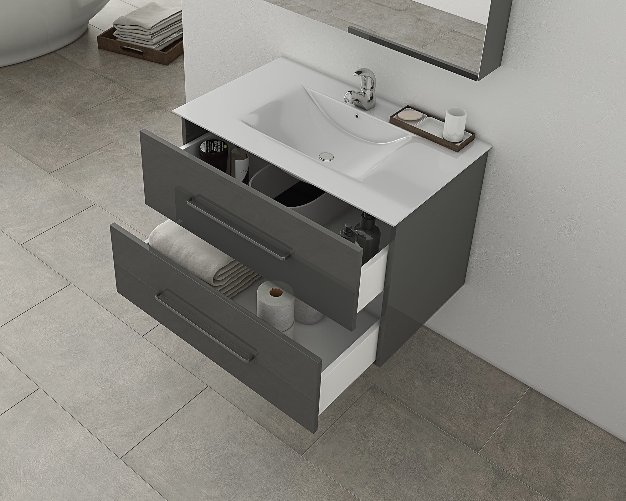 DROP Martinidis Torino 90 Waschtisch Anthracite