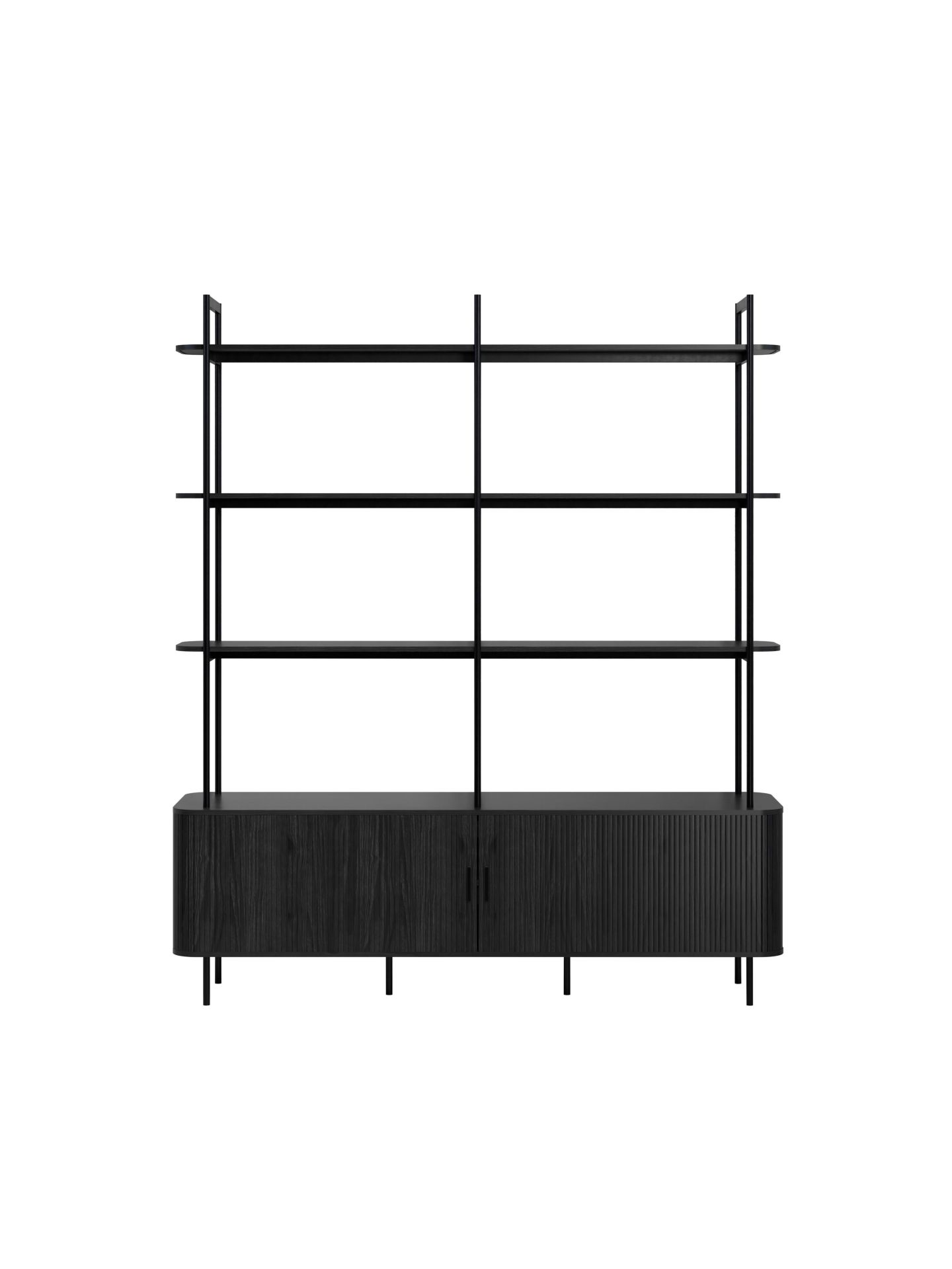 trendteam Ronin Regal Esche Schwarz Jalousietüren