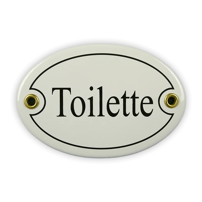 Münder Email Lagerschilder Emailschild oval 10,5x7 cm Toilette