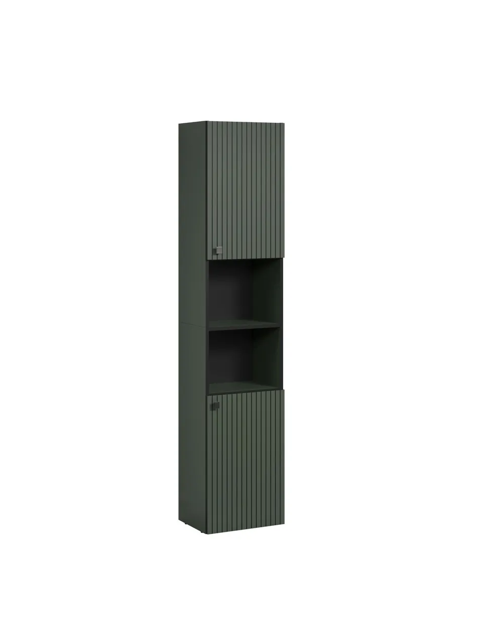 trendteam PureBliss Hochschrank Grün Schwarze Rillen