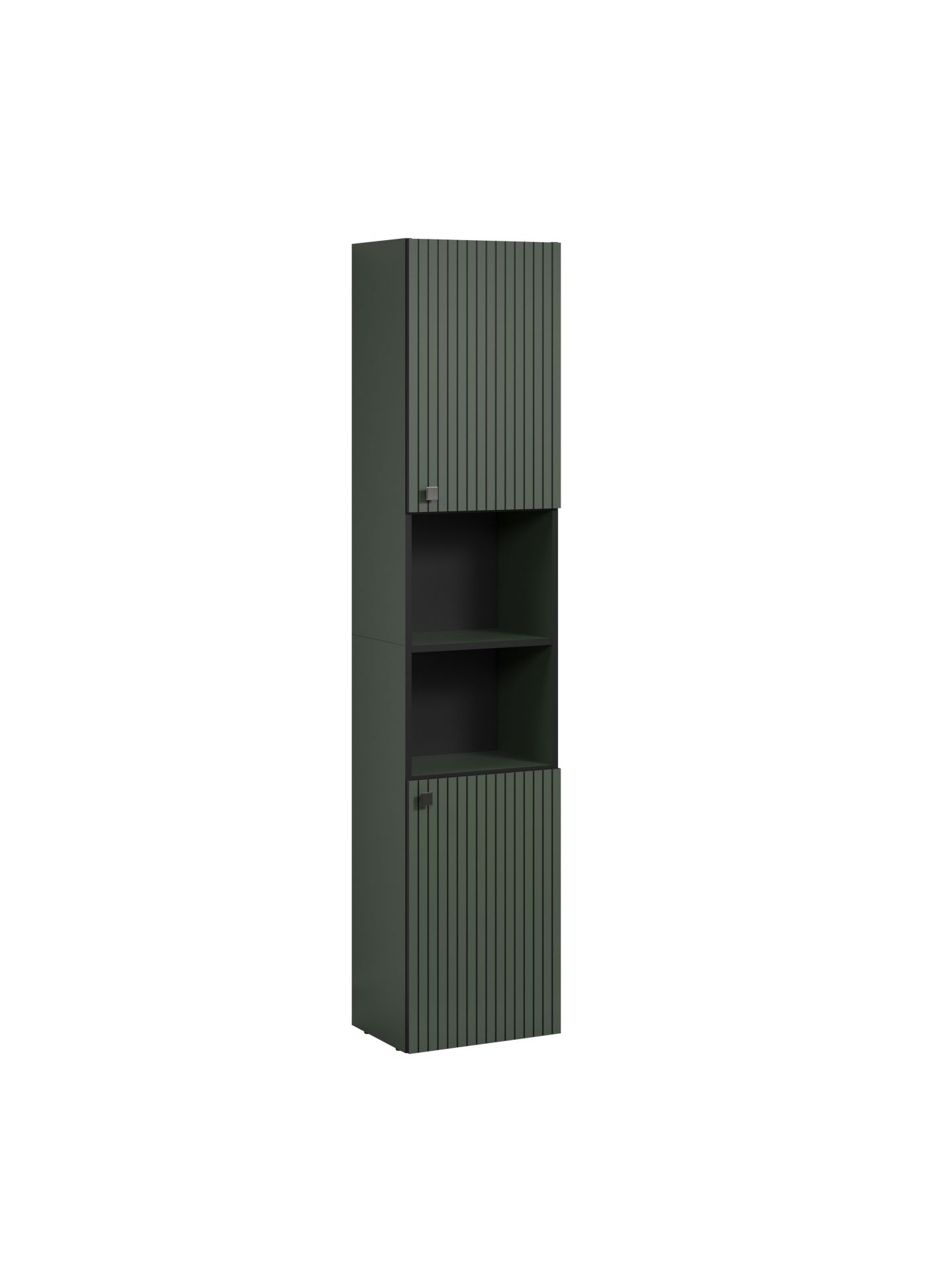 trendteam PureBliss Hochschrank Grün Schwarze Rillen