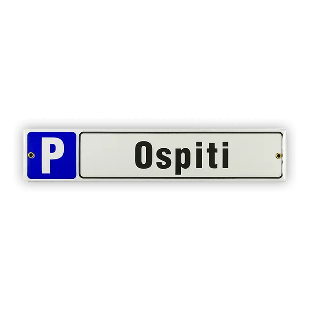 Münder Email Lagerschilder Emailschild 40x8 cm P Ospiti Parken