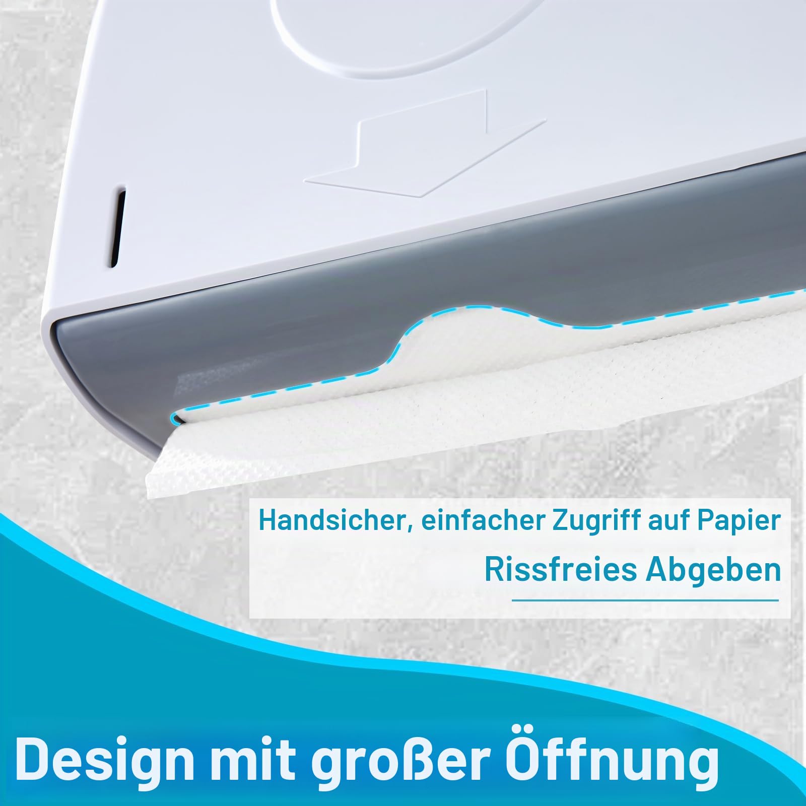 Pollock Papierhandtuchspender Wand Weiß ABS 200 Blatt