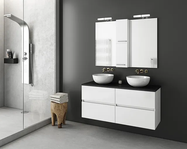 DROP Martinidis Luxus 120 Waschtischunterschrank Weiß 120 cm