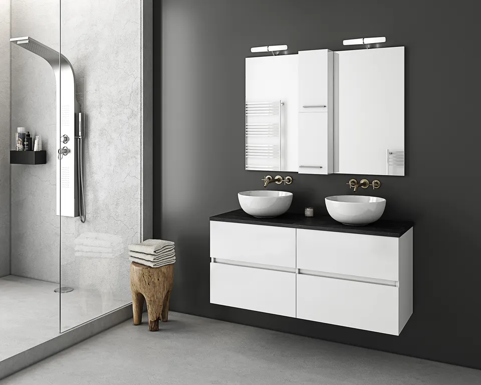 DROP Martinidis Luxus 120 Waschtischunterschrank Weiß 120 cm