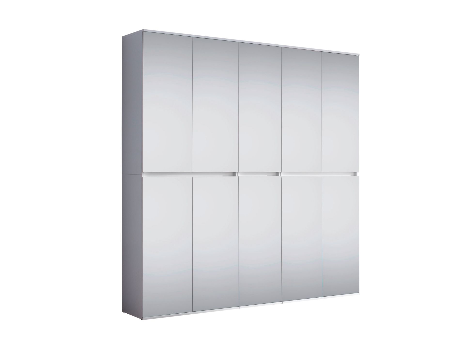 trendteam Mirror Garderobenschrank-Kombi weiß Spiegel