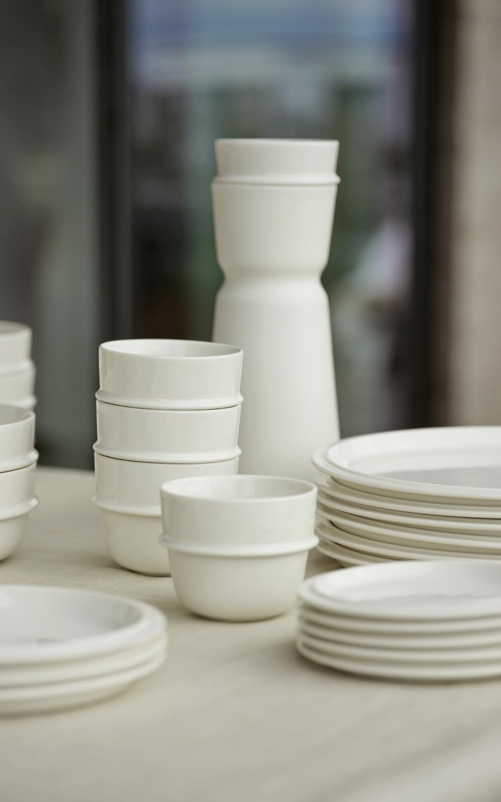 Zone Denmark Eau Speiseteller Porzellan Offwhite Ø24 cm