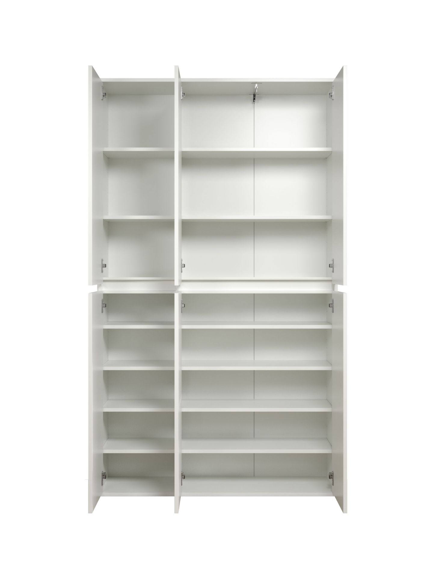 trendteam Nevada Mehrzweckschrank 6TR Weiß Flurschrank Melamin