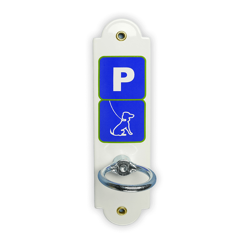 Münder Emaille Lagerschilder Hundeparkplatz Emailschild 5x20 Haken