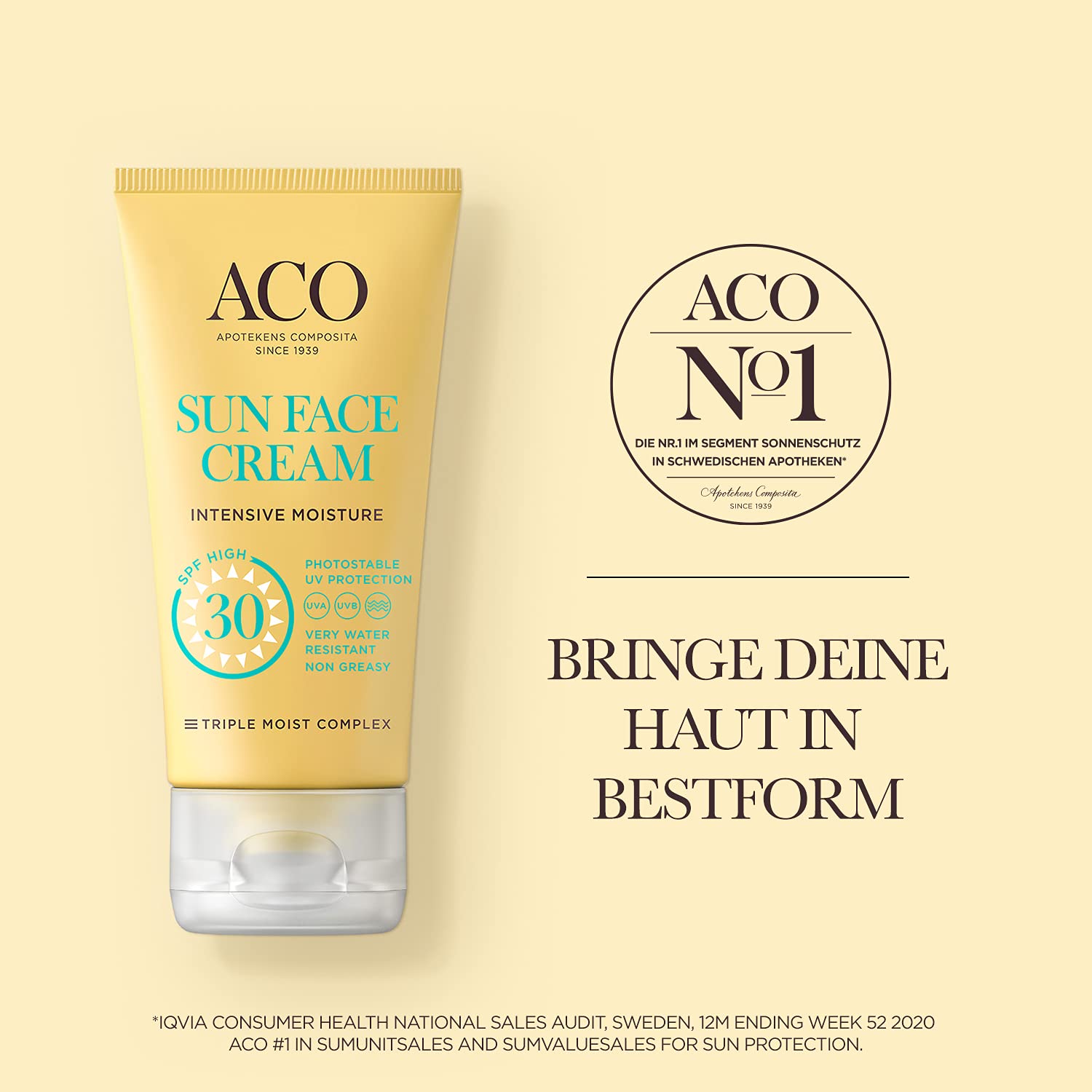 ACO Sun Face Cream LSF 30 Sonnencreme 50 ml parfümfrei