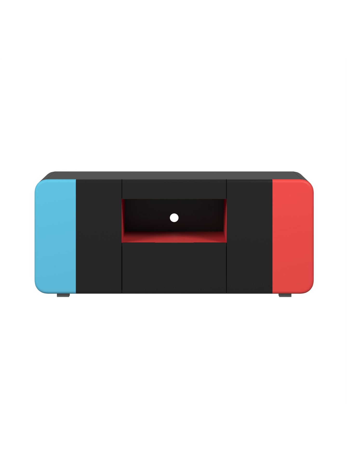 trendteam LevelUp TV-Lowboard Schwarz mit Beleuchtung