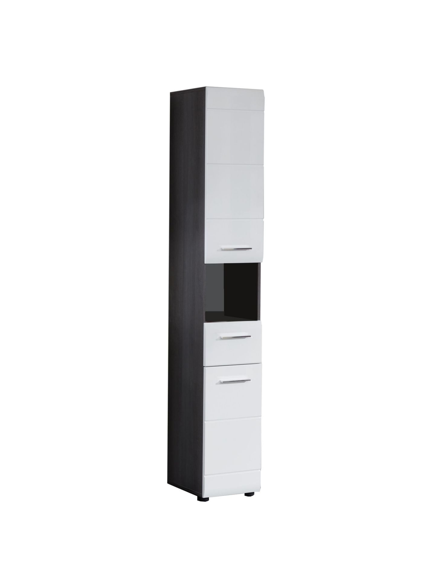 trendteam Line Hochschrank Badezimmerschrank rauchsilber