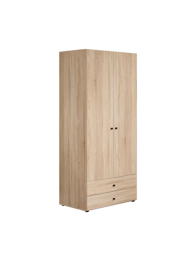 trendteam Basics Kleiderschrank Eiche Sonoma hell 2-türig