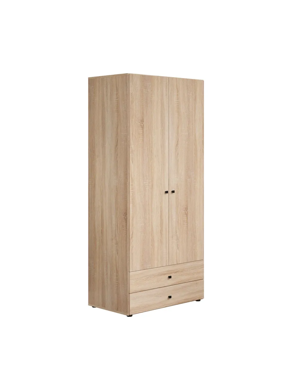 trendteam Basics Kleiderschrank Eiche Sonoma hell 2-türig