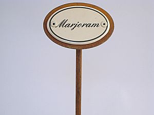 Münder Email Kräuterstecker Emailschild 6x4 englisch Parsley 25cm Spieß