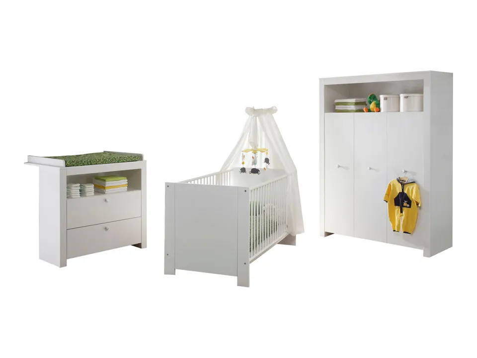 trendteam Olivia Babyzimmermöbel-Kombi Weiß Dekor