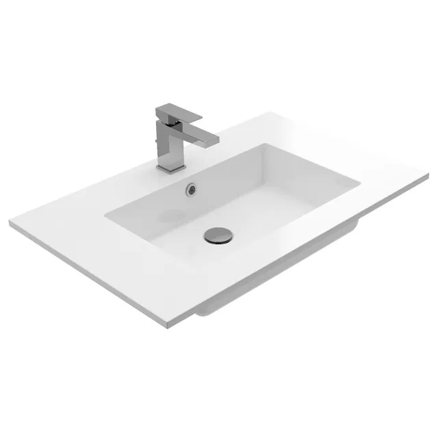 Treos Serie 750 Einbaubecken 800x500 weiß mit Hahnloch