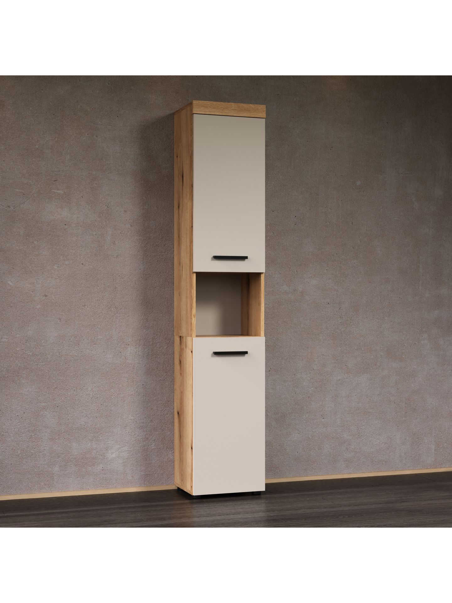 trendteam Badezimmer Ivrea Hochschrank Eiche Cashmere