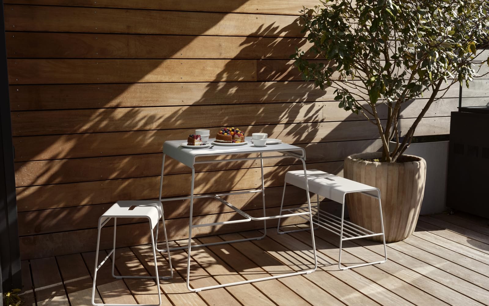 Zone Denmark A-Bench Gartenbank Soft Grey 78,5 cm Ablage