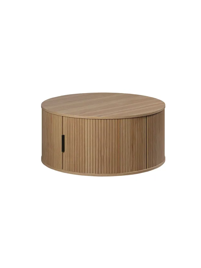 trendteam Ronin Couchtisch Eiche mit Tür und Metallfüßen