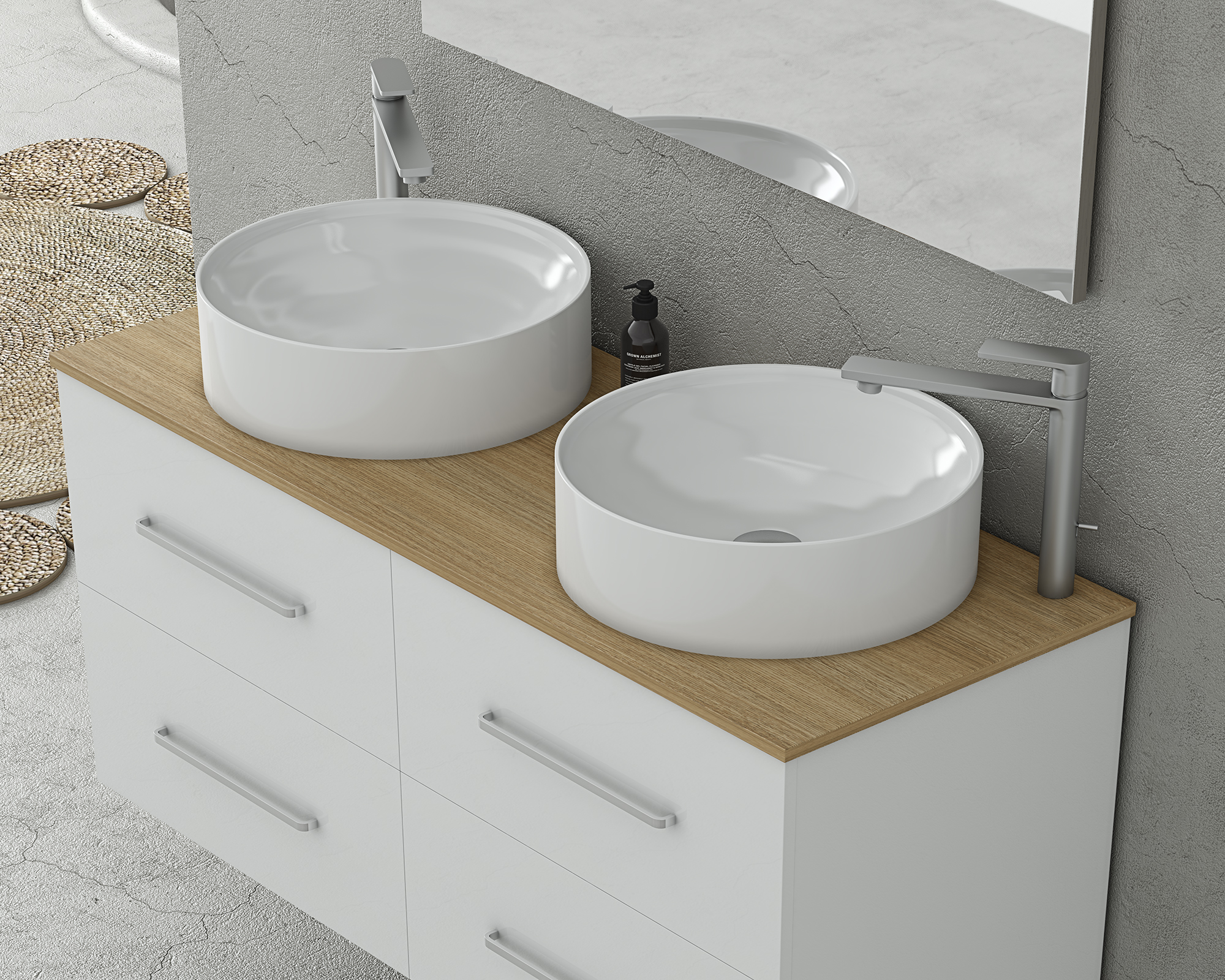 DROP Torino 120 White Top Badmöbel 120 cm Weiß