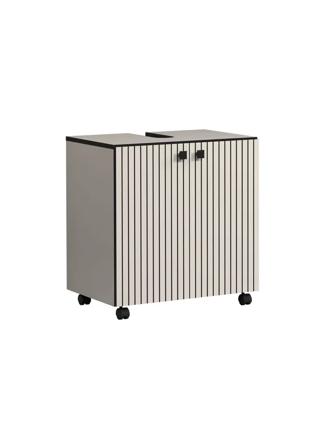 trendteam PureBliss Waschbeckenunterschrank Cashmere Rollen