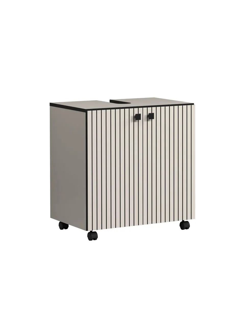 trendteam PureBliss Waschbeckenunterschrank Cashmere Rollen