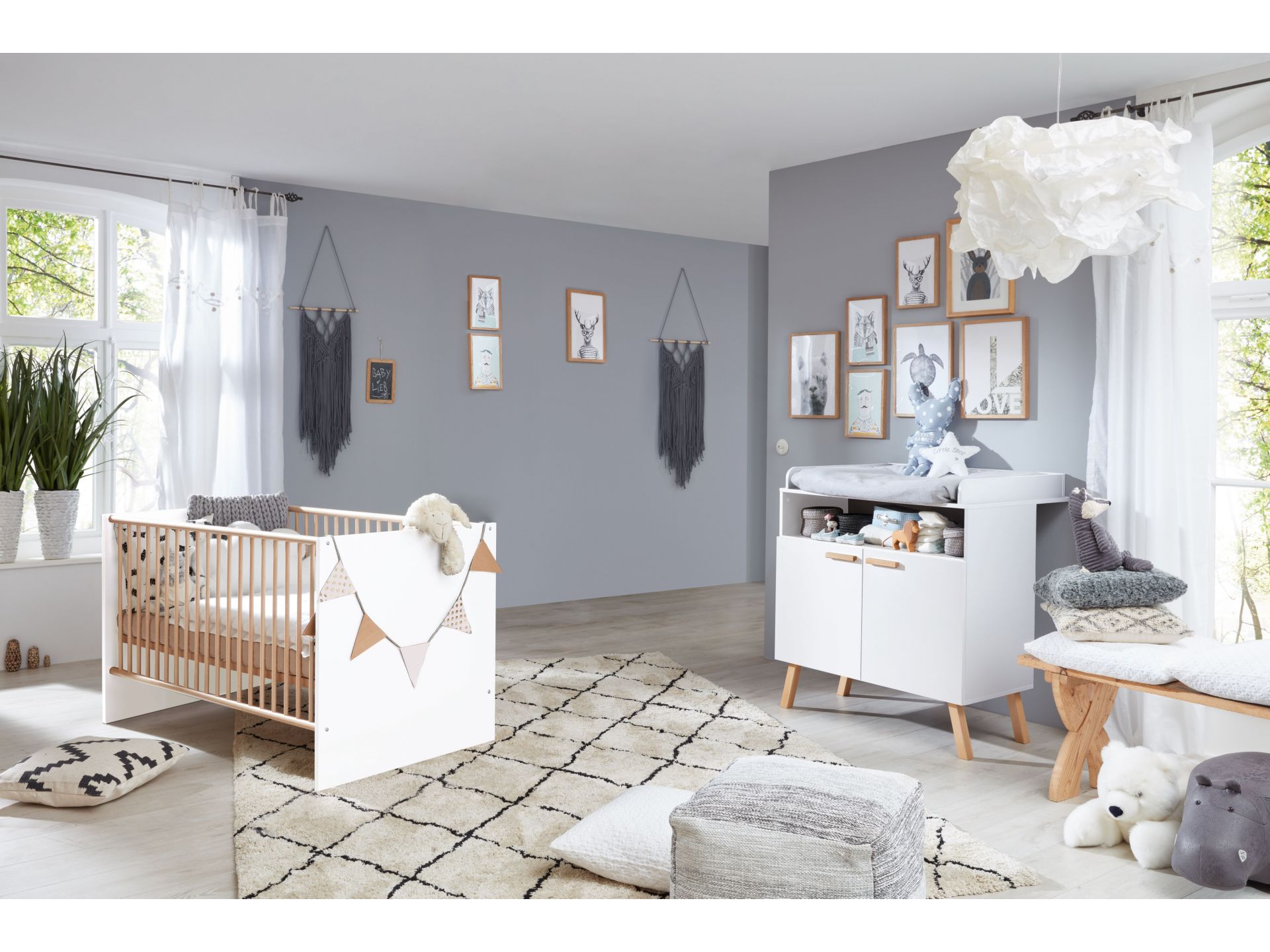 trendteam Mats Babyzimmer Kombination Weiß