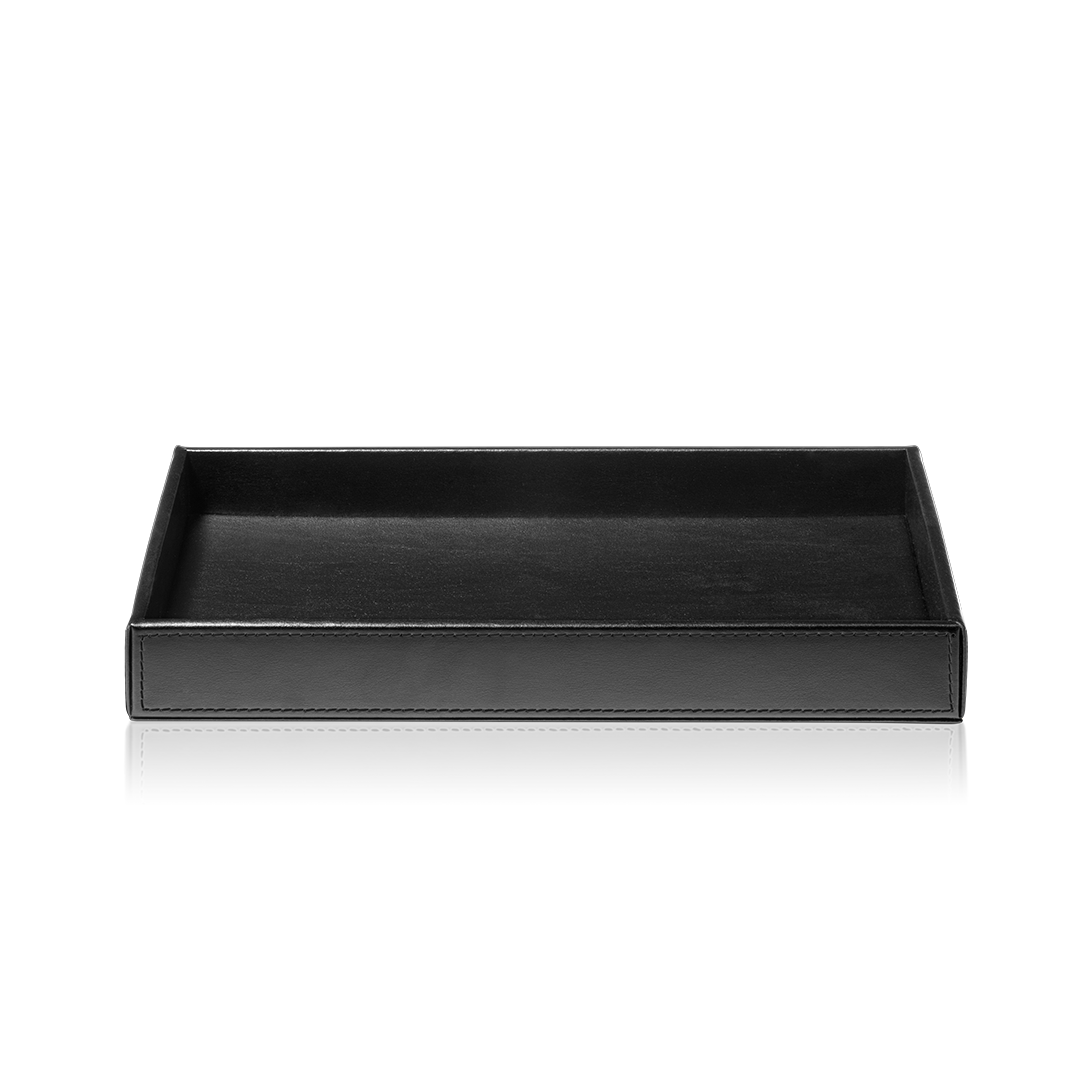 Decor Walther Brownie Tab Tablett Schwarz 24,5 cm Kunstleder