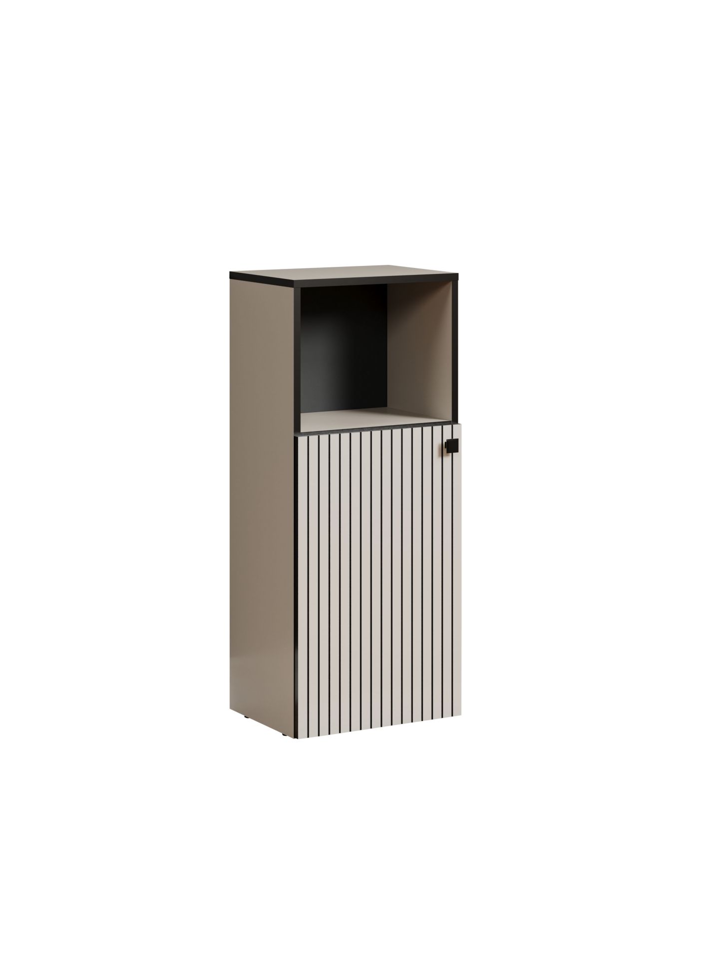 trendteam PureBliss Standschrank Cashmere schwarze Rillen