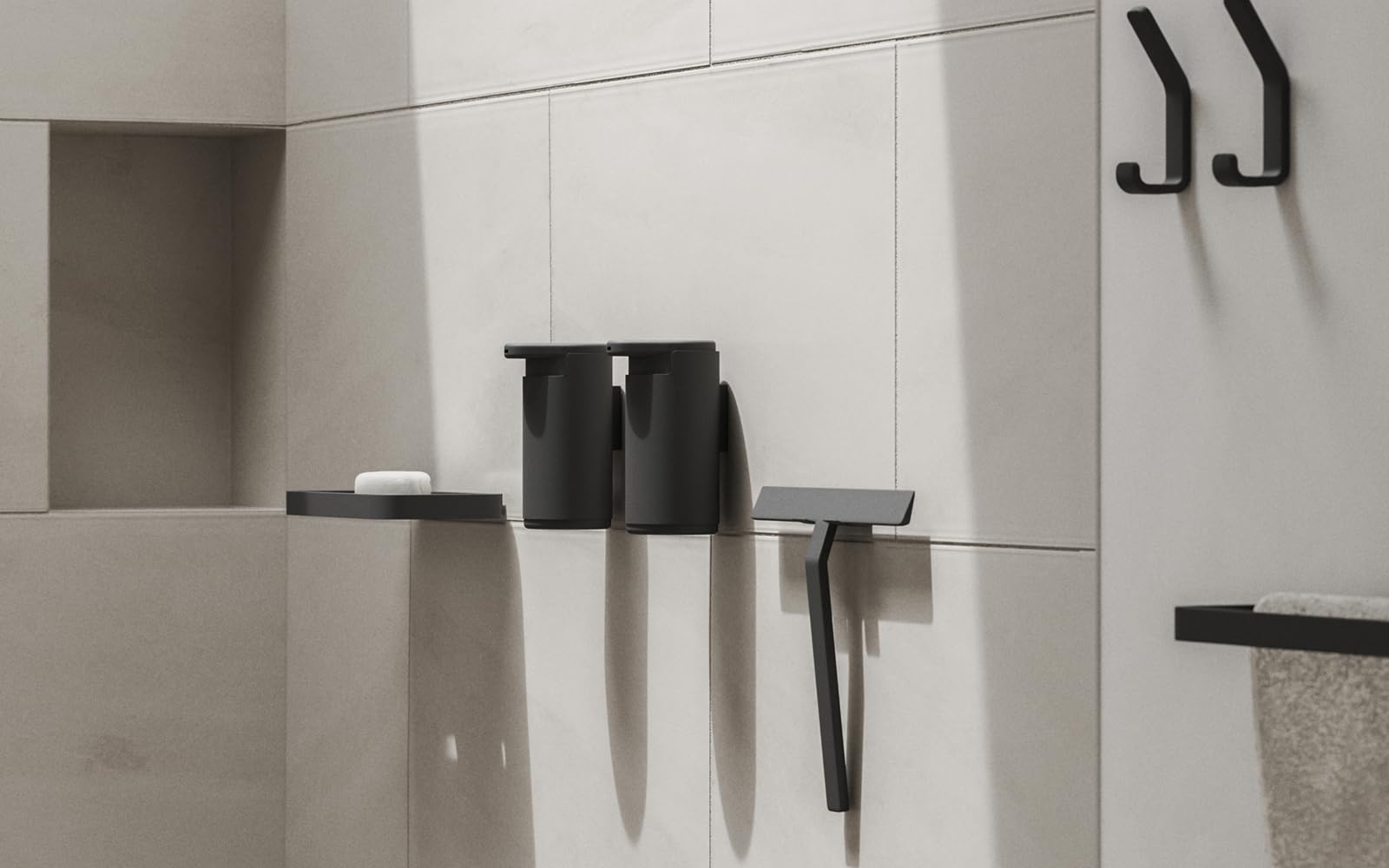 Zone Denmark RIM Seifenspender Wand 200ml Schwarz Aluminium