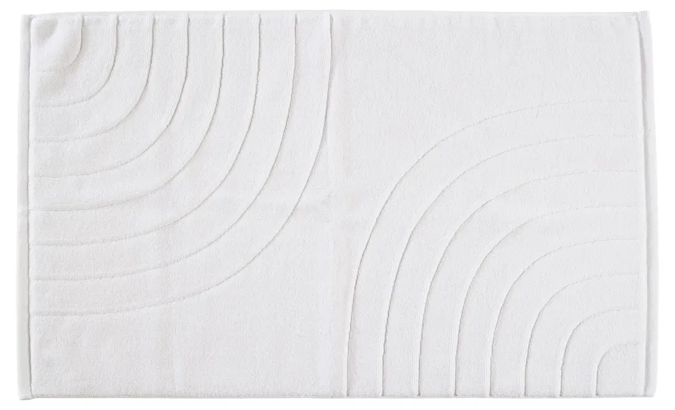 Zone Denmark Tiles Badematte 80x50 cm Weiß Baumwolle