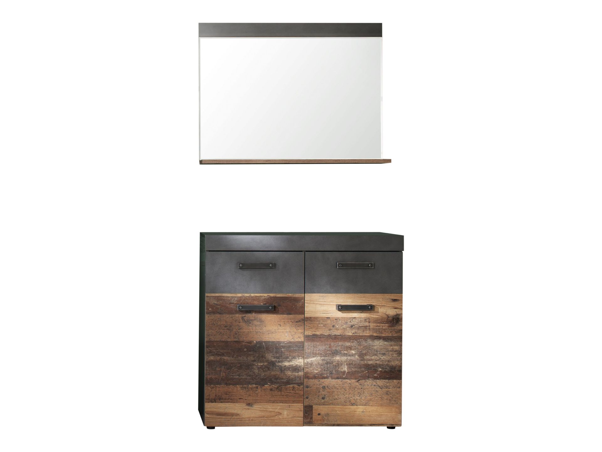 trendteam Indy GD-Kombination Garderobe Graphit Old Wood