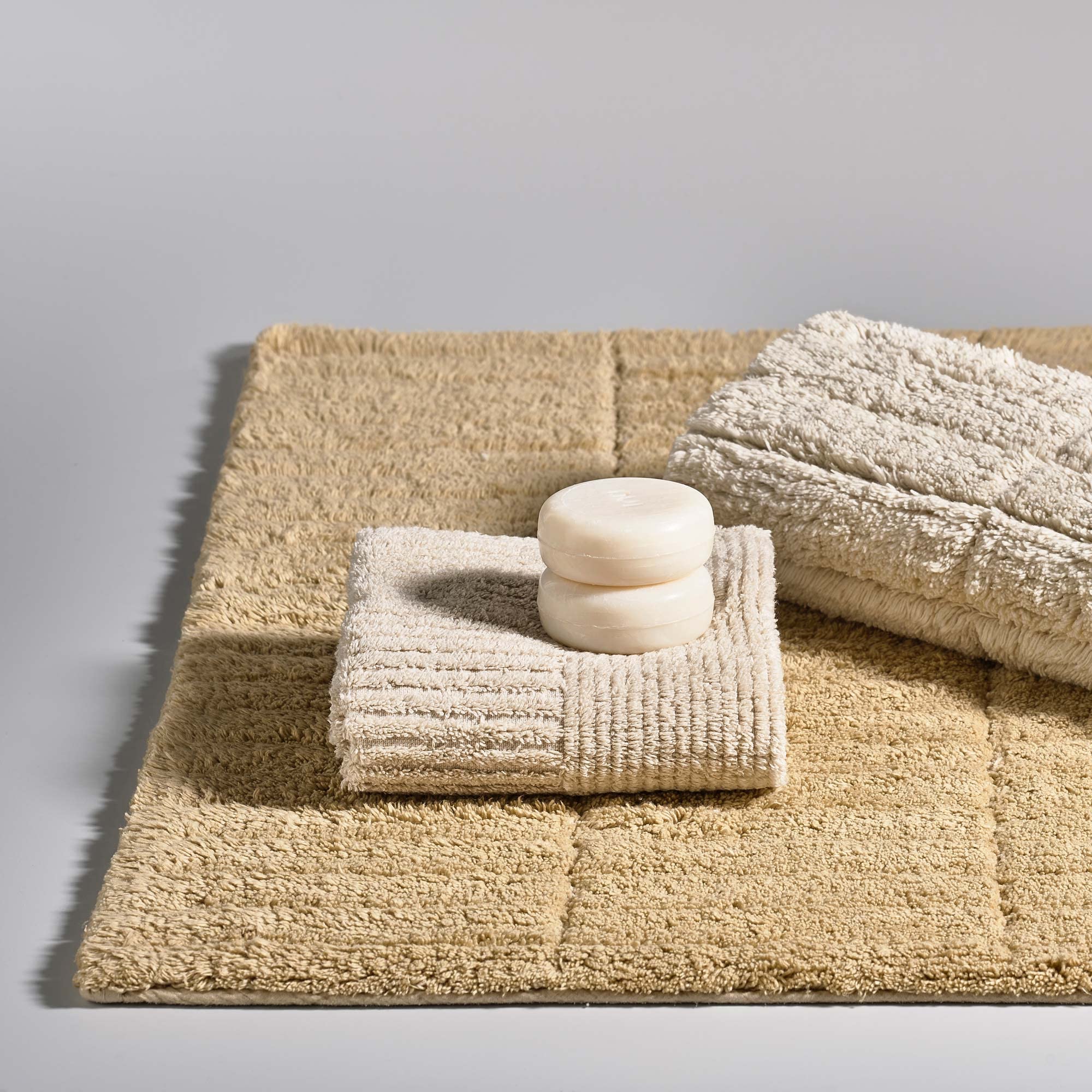 Zone Denmark Tiles Badematte Warm Sand Baumwolle