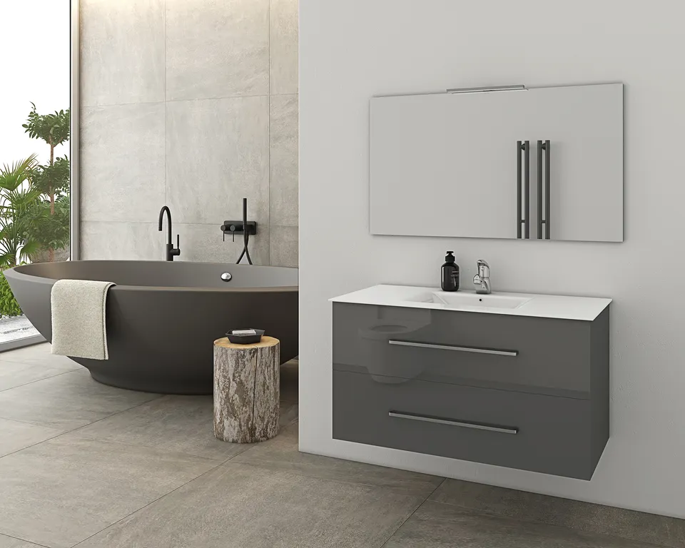 DROP Martinidis Torino 90 Waschtischunterschrank Anthrazit 90 cm