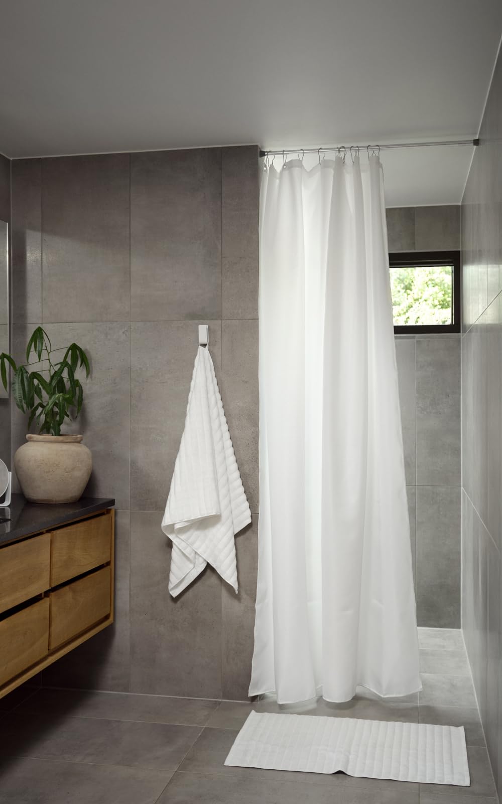 Zone Denmark Lux Duschvorhang Weiß 180x220 cm Jacquard