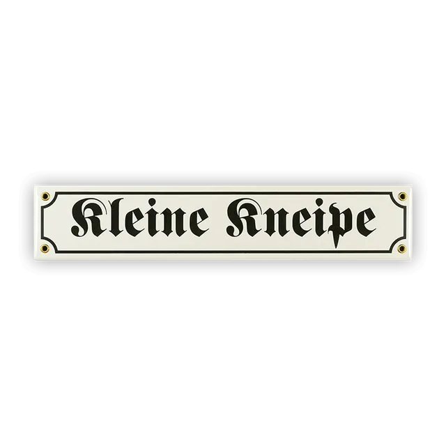 Münder Email Emaille Lagerschilder Kleine Kneipe Schild 40 cm weiß