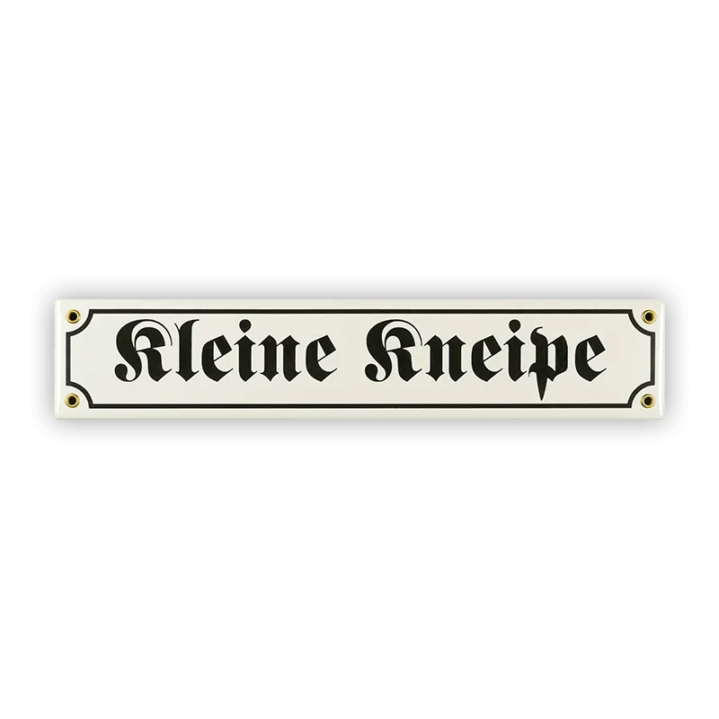 Münder Email Emaille Lagerschilder Kleine Kneipe Schild 40 cm weiß