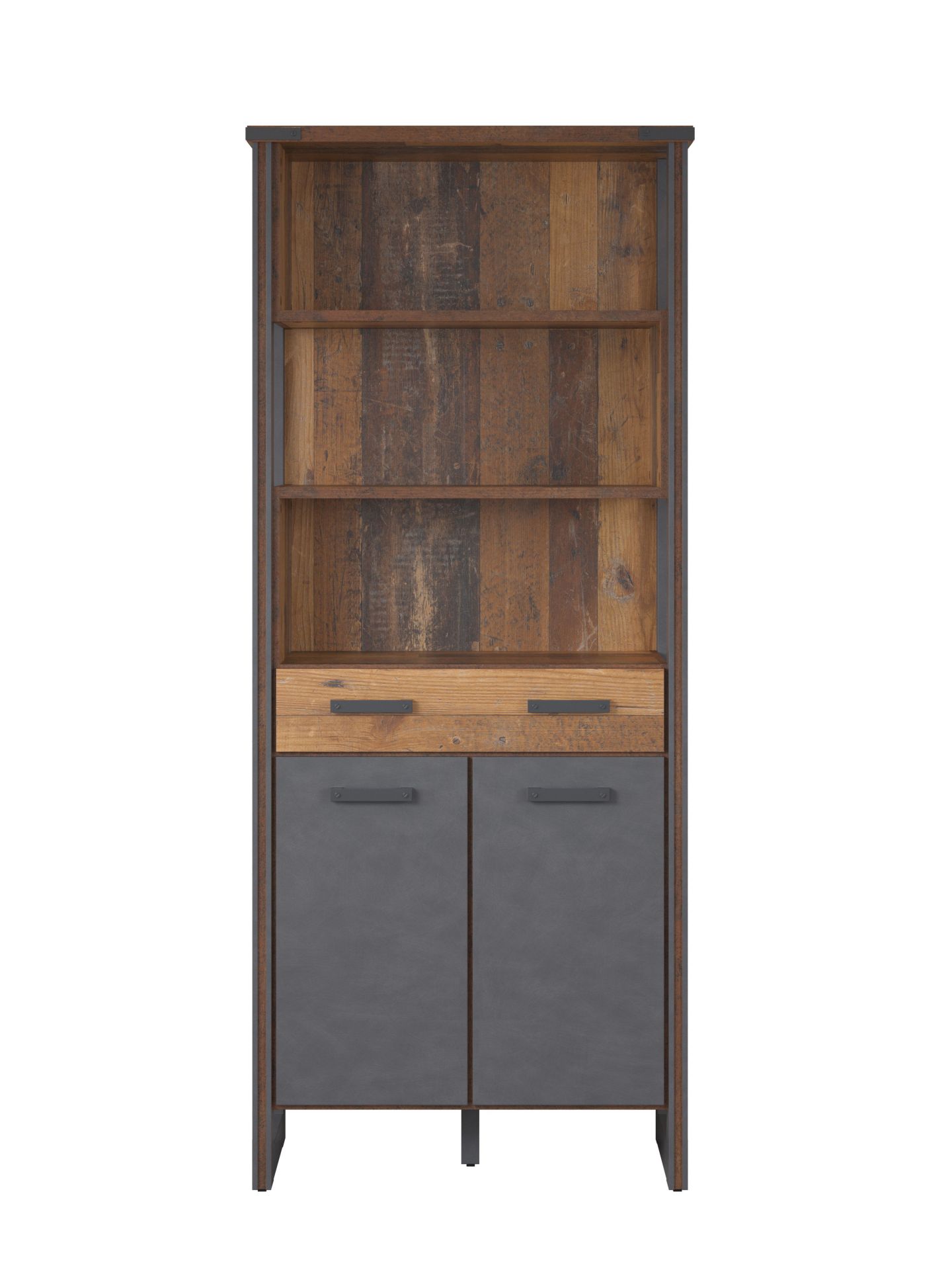 trendteam Prime Büroschrank Old Wood mit Regalteil