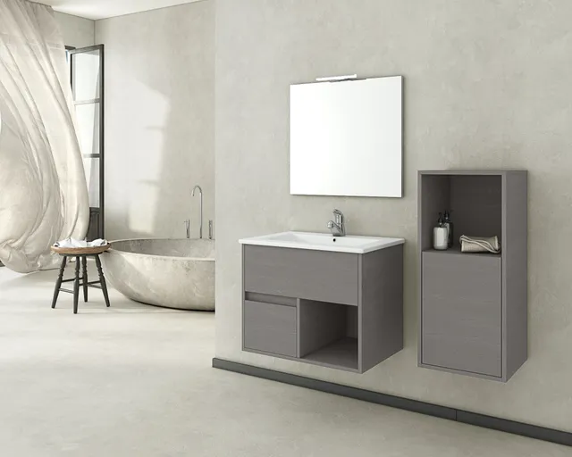 DROP Sorrento 65 Cement Badmöbel 65 cm Zement