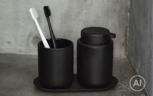 Zone Denmark Ume Badset 3-tlg Schwarz Seifenspender