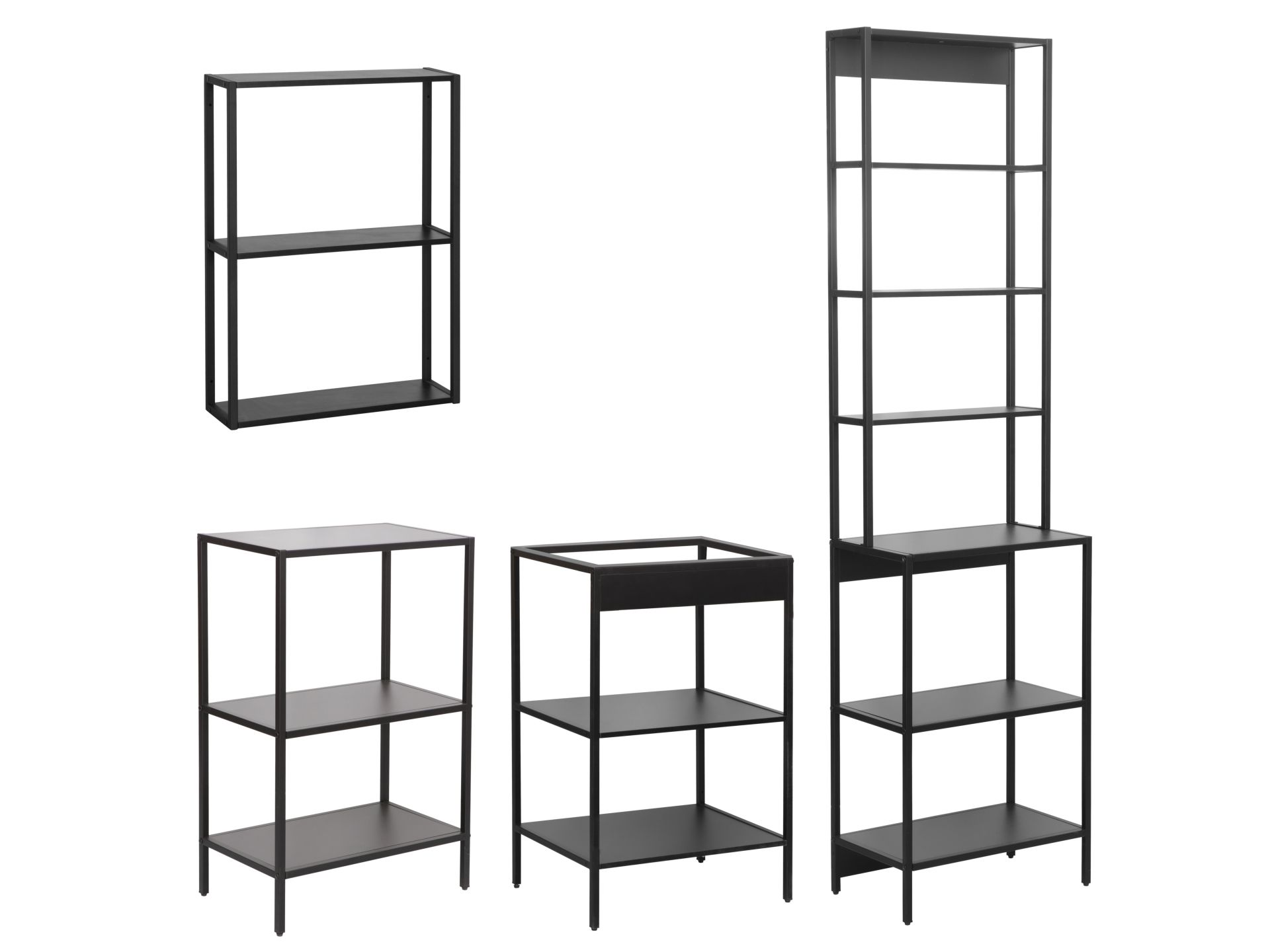 trendteam Lorin Waschbeckenregal Metall Schwarz ohne Becken