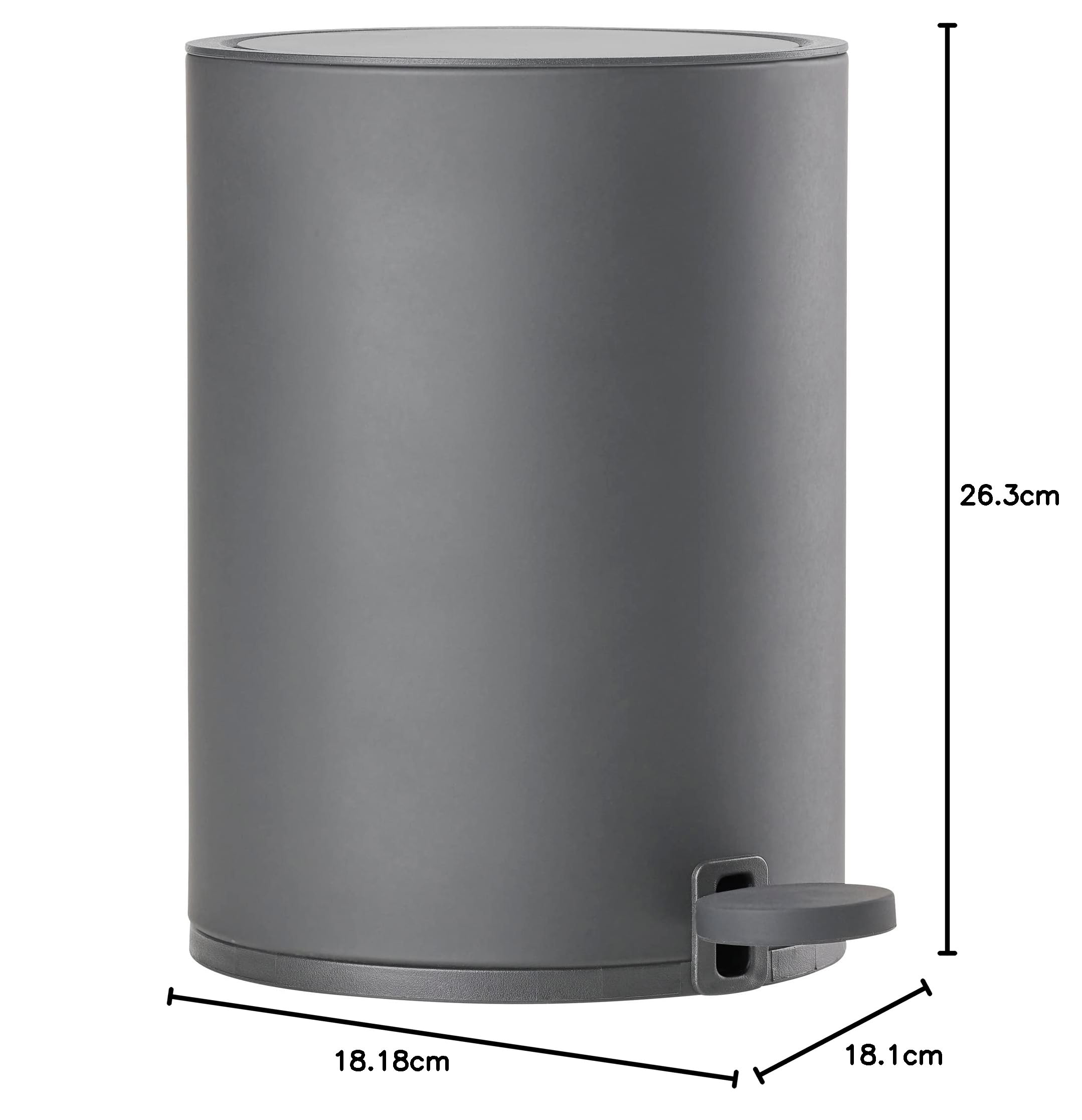 Zone Denmark Karma Mülleimer Kosmetikeimer 3 Liter grau